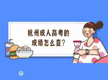 杭州成人高考的成績怎么查?